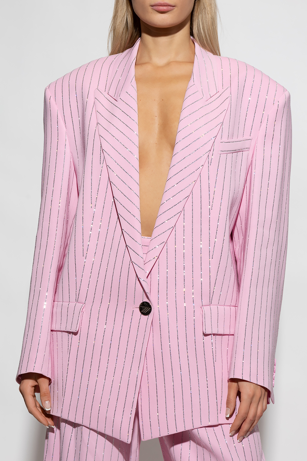 Pink Glen blazer with crystals The Attico Vitkac Germany